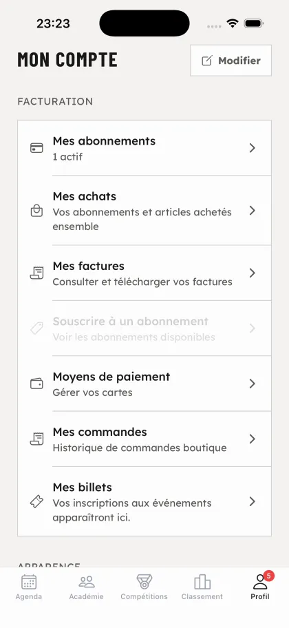 Des articles vendus avec l'abonnement - OSS Academy