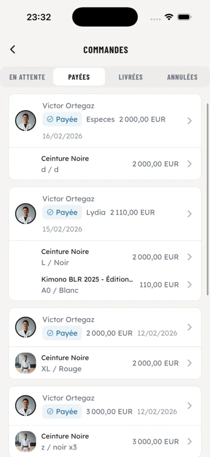 Suivi et export des commandes - OSS Academy