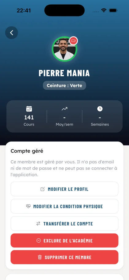 Profil d'un compte géré - OSS Academy