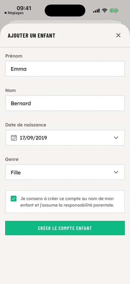 Ajoutez votre enfant - OSS Academy