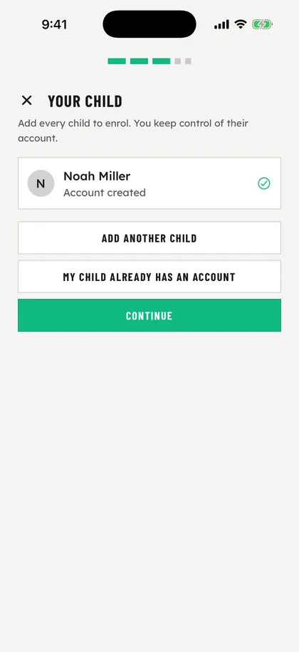 Create your child's account - OSS Academy