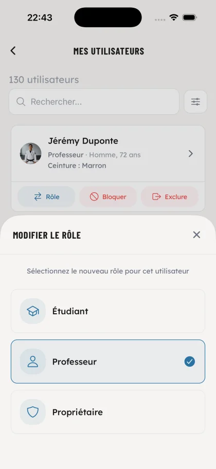 Attribution des rôles - OSS Academy